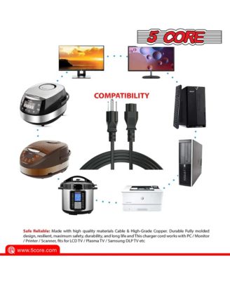 AC Power Cord 10Ft 3 Prong Extension Adapter 16AWG 125V 13A US Polarized Male- Female - 2PCS