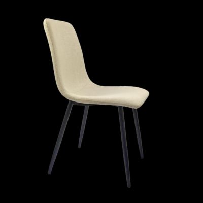  Modern Beige Fabric Dining Chairs Set of 4