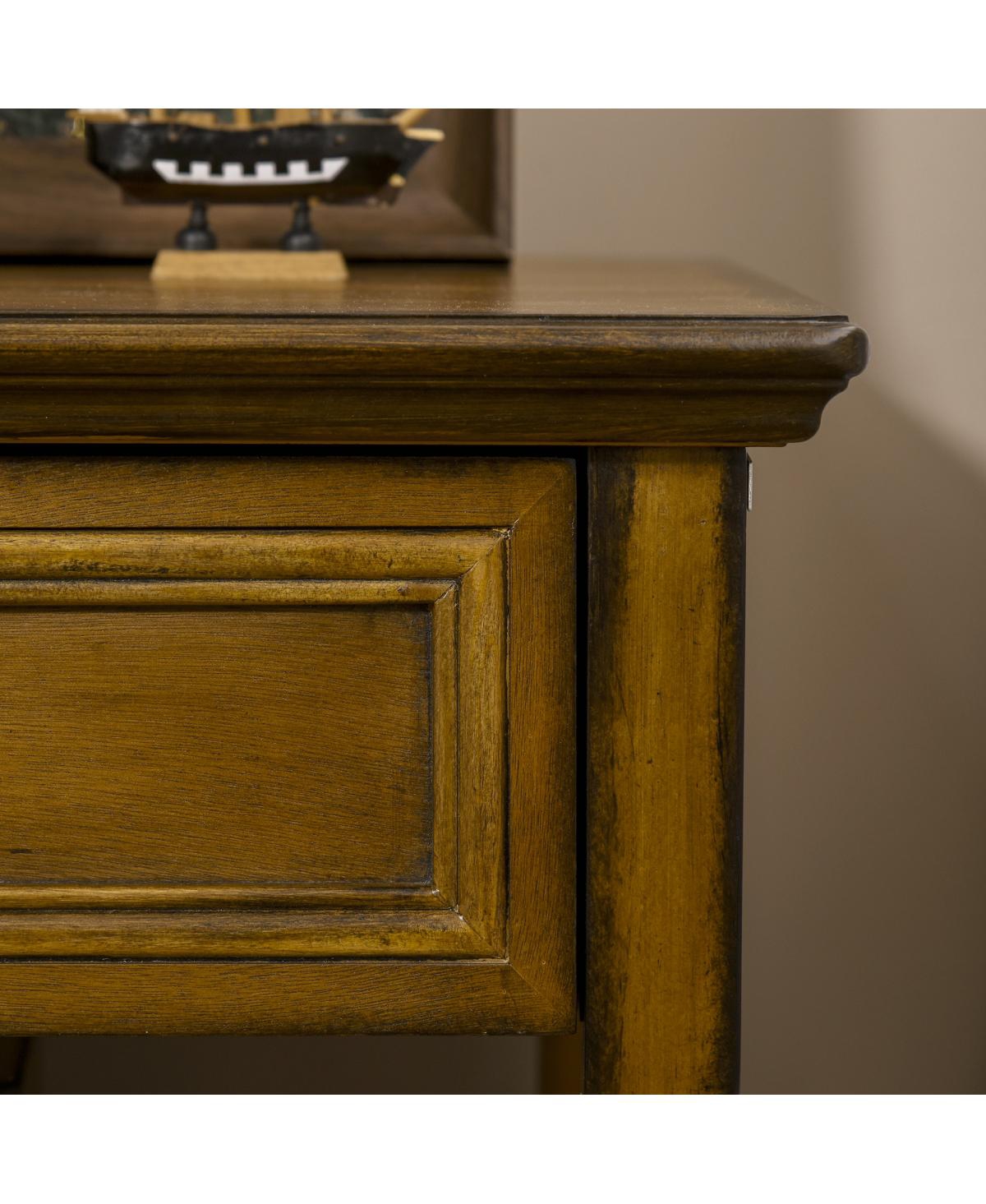Streamdale Furniture Vintage Side Table with Storage and Drawer Shelf