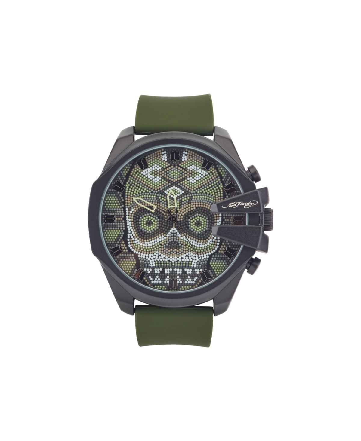 Men's Matte Olive Silicone Strap Analog Watch 53mm - Olive