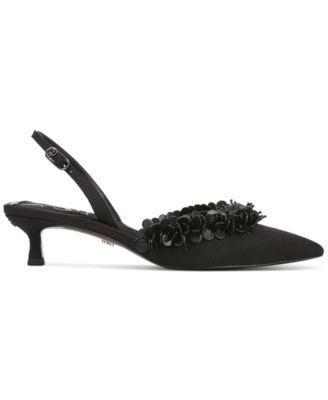 ☆Sam Edelman☆TRENT SLINGBACK PUMP Sam Edelman Women's Trent Embellished Slingback Kitten-Heel