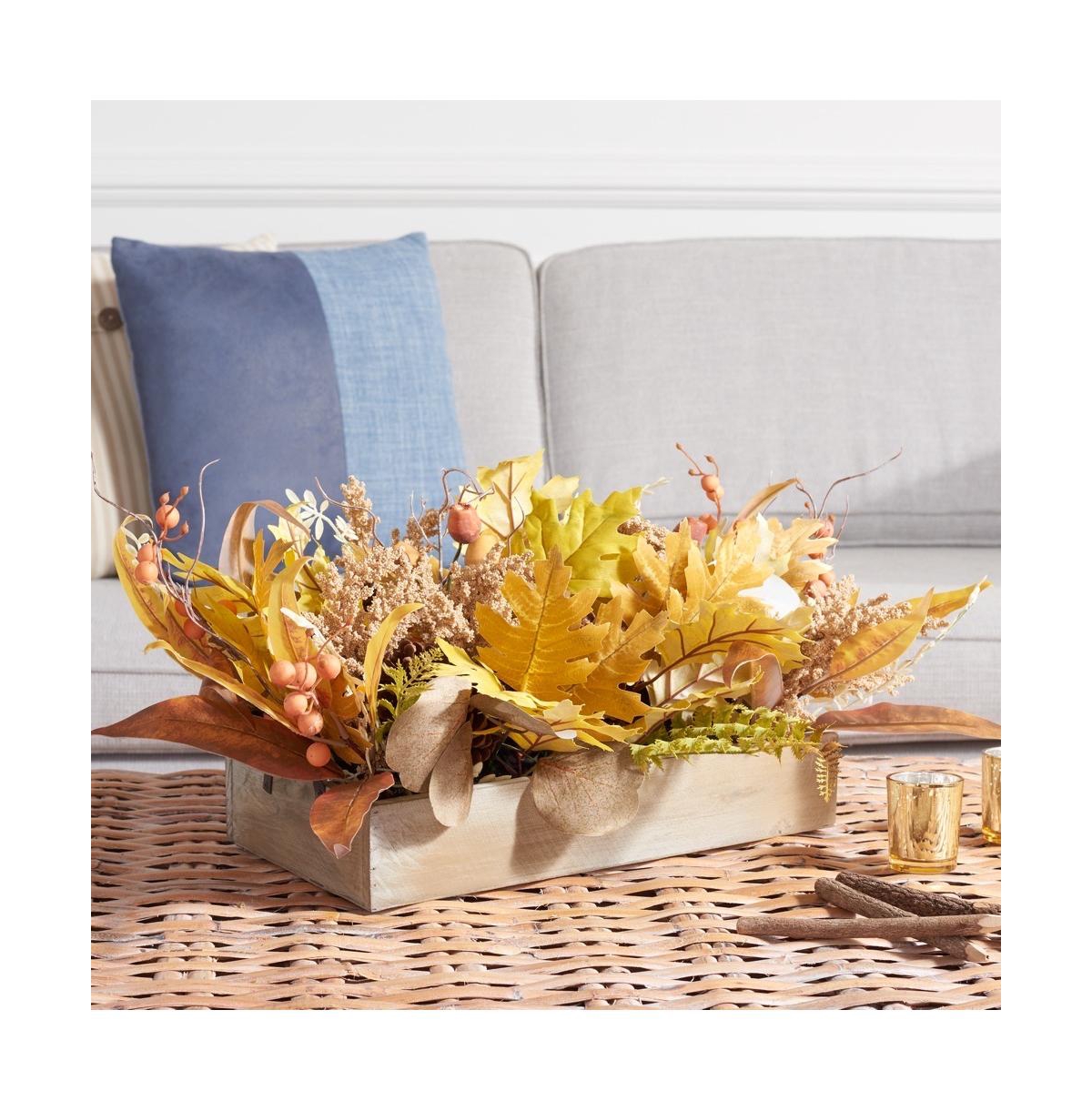 Safavieh Faux Oak Leaf & Eucalyptus Potted Arrangement