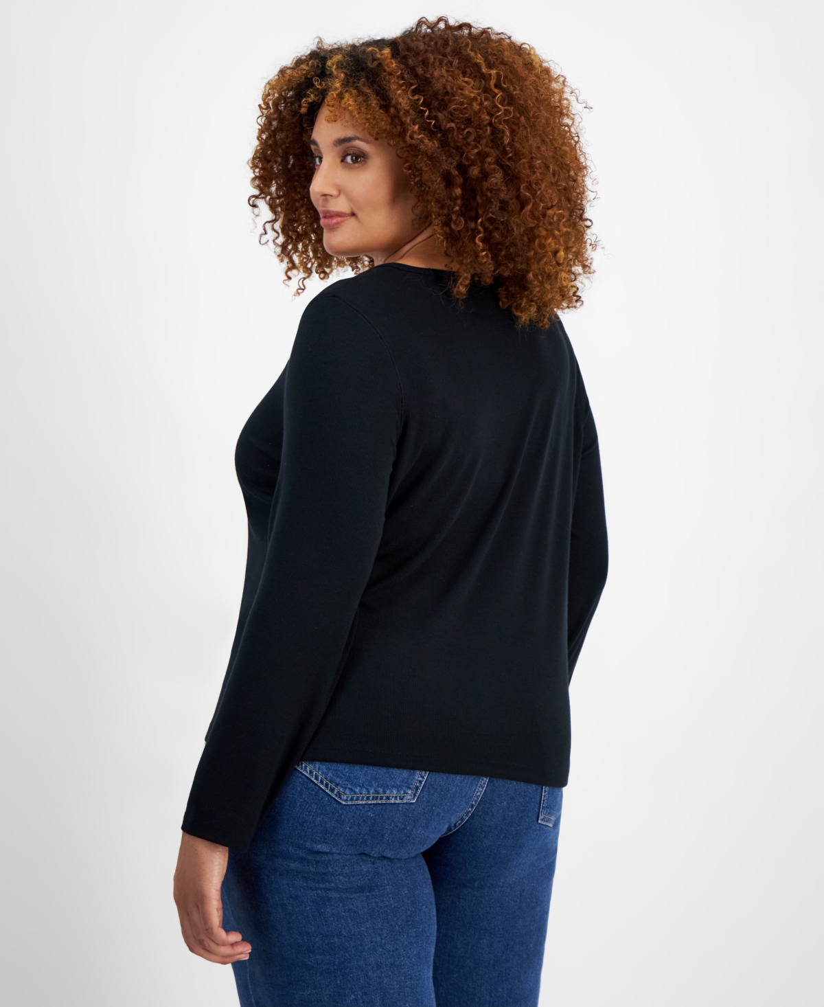 On 34th Trendy Plus Size Scoop-Neck Top, Created for Macy's