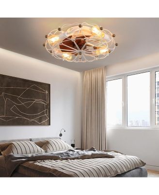 Streamdale Caged Ceiling Fan with Remote, Industrial Modern