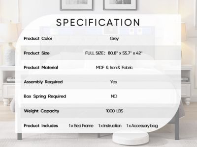 Storage Headboard Bed Frame with LED Lights