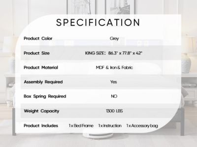 Streamdale Upholstered King Bed with Storage, Charging Station, and LED Lights