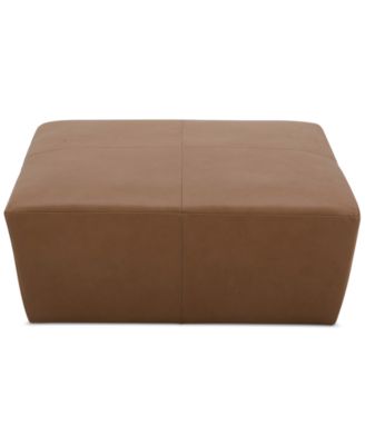 CLOSEOUT! Stolly Leather Ottoman, Created for Macy's