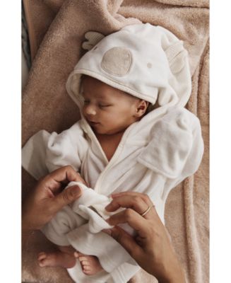 Personalized Baby Bathrobe Set Natural 2024 Cotton 0-24 Months, Baby Hooded Towel Set, 4-in-1 Bath Set with 8 Different Animal Models