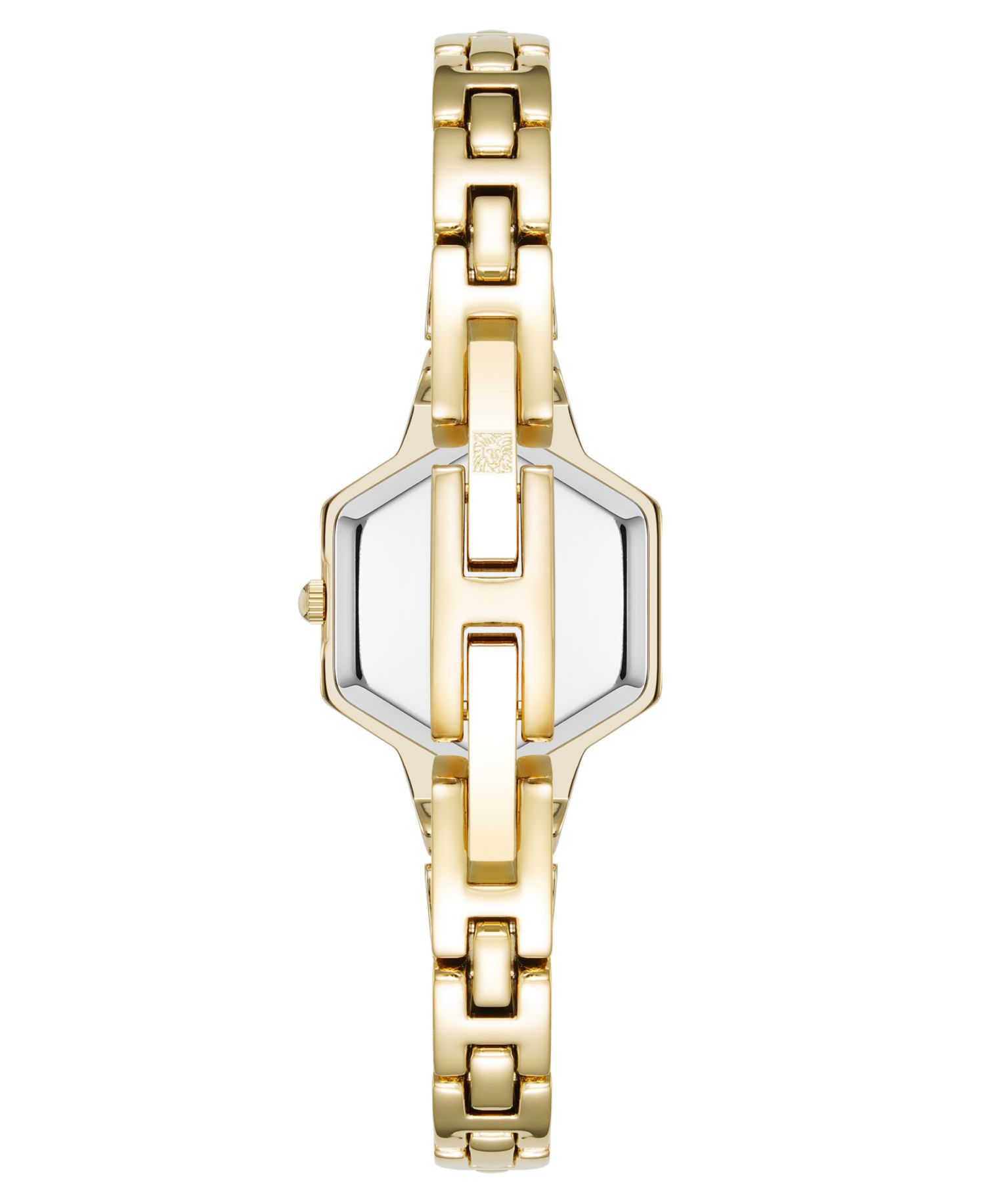 Women's Quartz Petite Hexagonal Gold-Tone Alloy Metal Bracelet Watch, 21mm