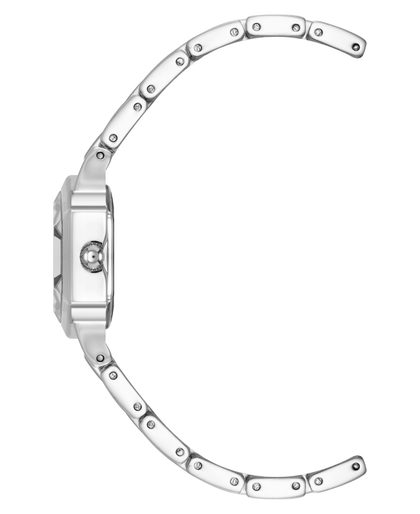 Женские часы Anne Klein Quartz Petite Hexagonal Silver-Tone Alloy Metal Bracelet Watch, 21mm, цвет: Серебряный — фото 2