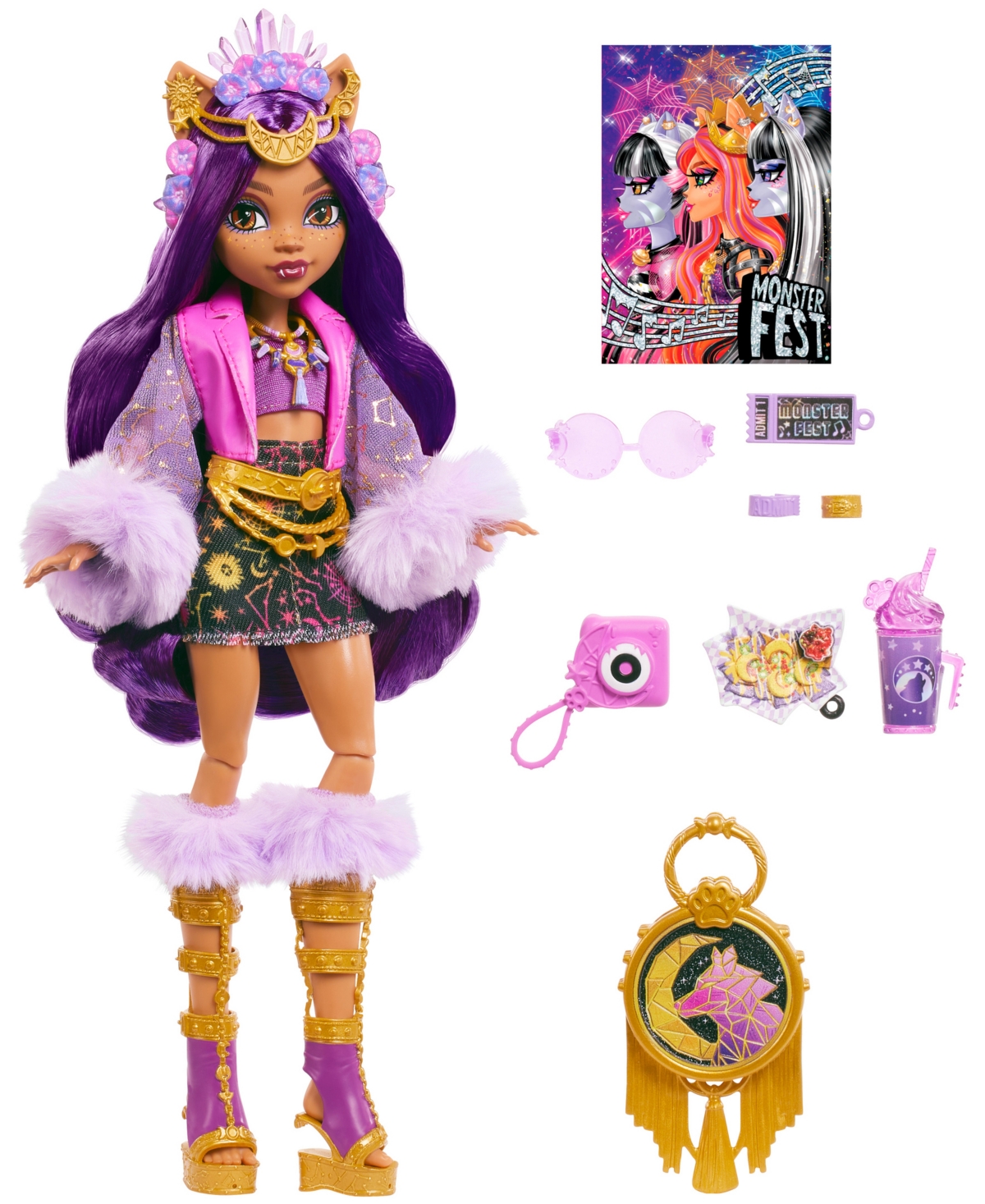 Shop Monster High Monster Fest Clawdeen Wolf Fashion Doll In Multi-color