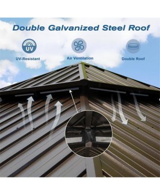 Streamdale 10'x14' Aluminum Gazebo with Metal Canopy