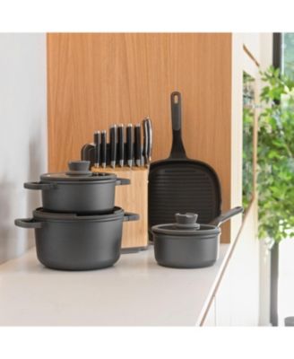 Leo Stone+ Nonstick Ceramic 10" Stock Pot with Lid Recycled, 4.6qt