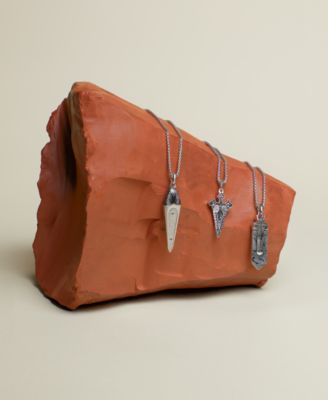 Marc Anthony Men's Black Diamond Damascus Sword Pendant Necklace (1/6 ct. t.w.) in Sterling Silver-Plate, 24" + 2" extender, BVP1079-WMMAA