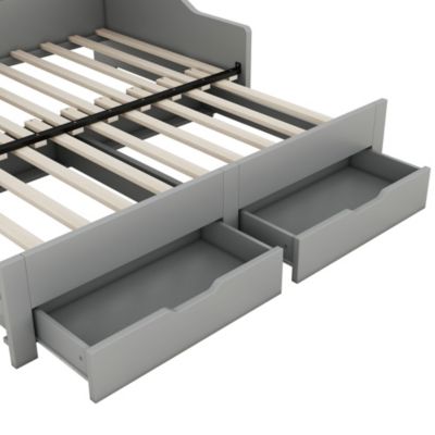 Streamdale Twin-to-King Daybed Frame with Storage and Charging