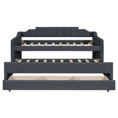 Streamdale Twin Size Upholstered Daybed With Trundle And Three Drawers