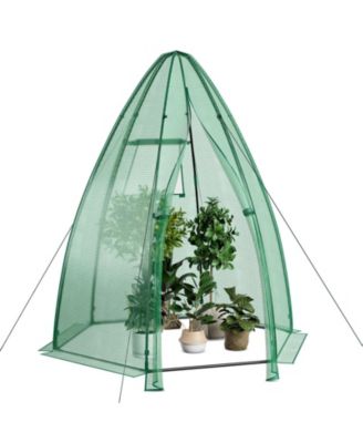 5.5 x 5.5 x 6 Feet Portable Mini Greenhouse with All-Weather PE Cover