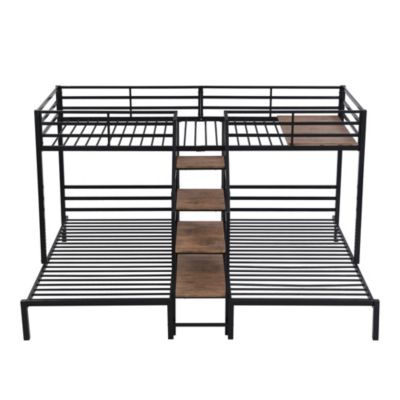 Triple Bunk Bed w/ Staircase & Storage