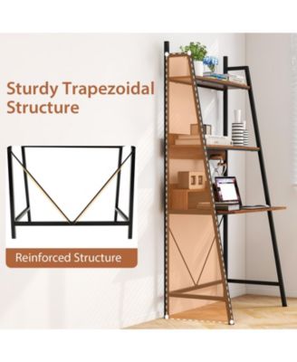 71in High Freestanding Laptop Desk with Open Shelves for Living Room Bedroom Study