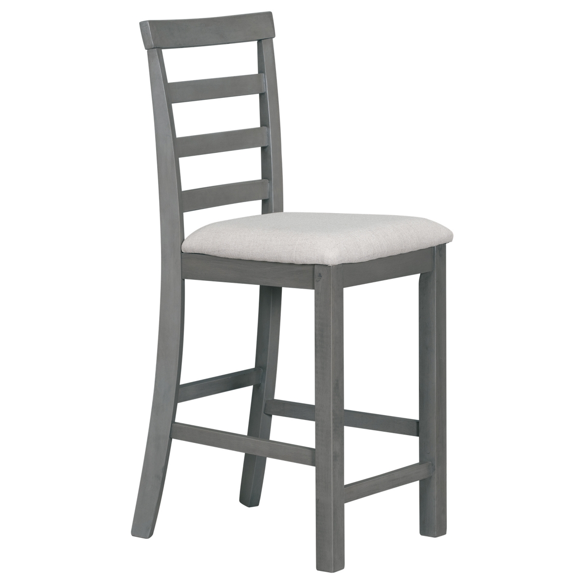Streamdale Furniture 5-Piece Multi-Functional Rubberwood Counter Height Dining Set With Padded Chairs