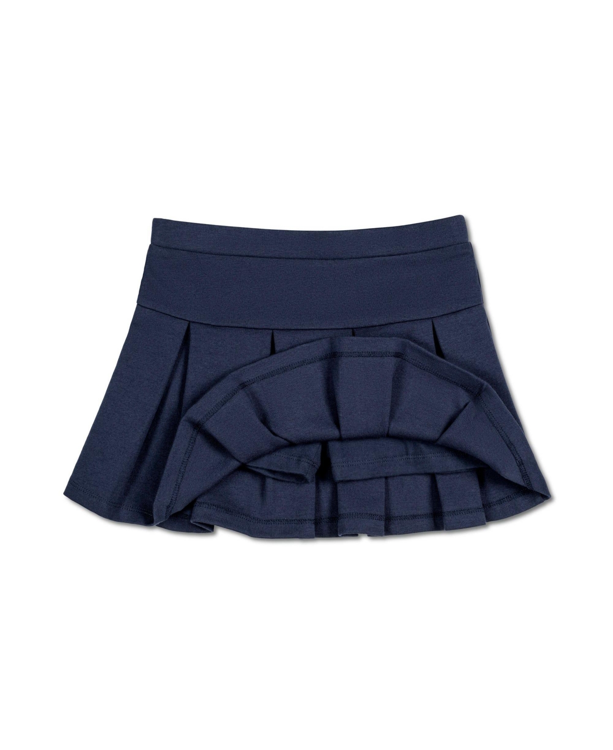 Hope & Henry Girls' Ponte Drop Waist Pleated Uniform Skort