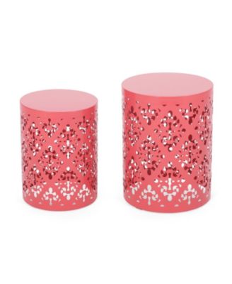 Streamdale Chic Iron-Cut Side Table Set with Clean Lines and Sturdy Structure