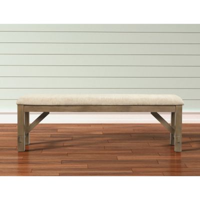 Wood Fabric Upholstered Dining Bench