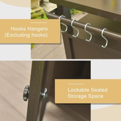 Streamdale Premium 83 Gallon Grill Cart with Rust-Proof Chrome Finish