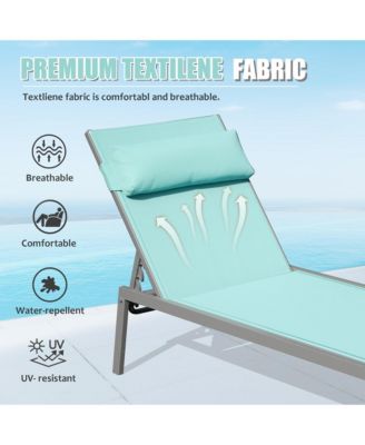  Premium Aluminum Lounge Chair with Reclining Options