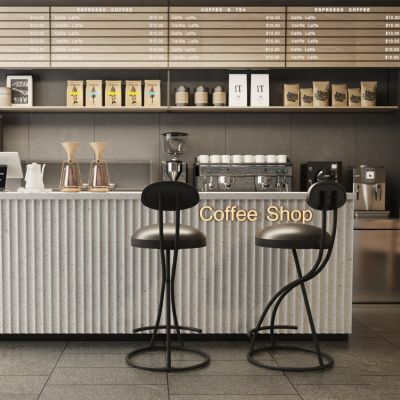 Stylish Faux Leather Counter Barstools (Set of 2)