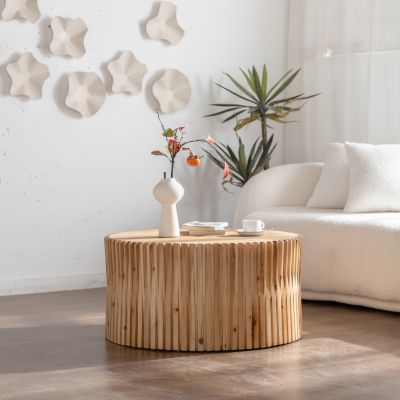 Wooden Unique Texture Easy Care Retro Design Coffee Table