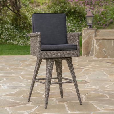 Streamdale 30" Water-Resistant Wicker Barstool