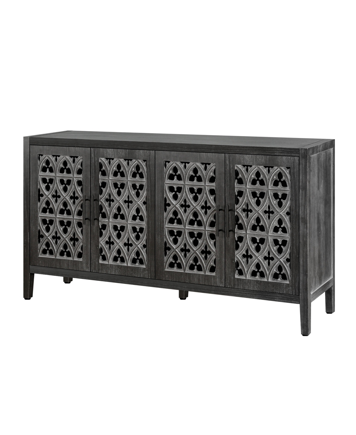 Streamdale Furniture 4-Door Wooden Cabinet with Hollowed-Out Design