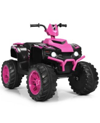 12V Kids Ride-On ATV with LED Lights and Treaded All-Terrain Tires