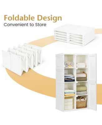 10 Cubes Foldable Armoire Wardrobe Closet