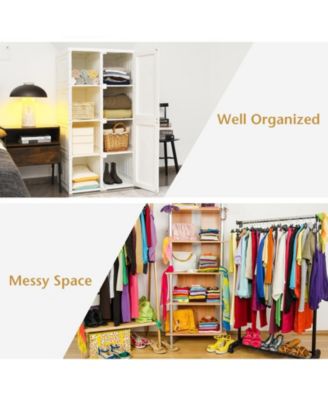 10 Cubes Foldable Armoire Wardrobe Closet