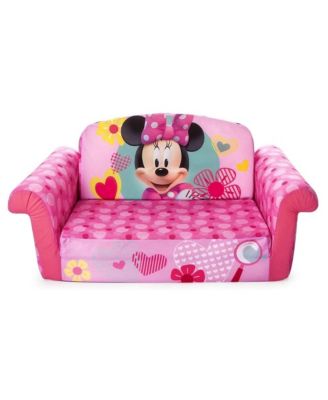 Kids 2-in-1 Flip Open Foam Compress Sofa Bed, Minnie Mouse