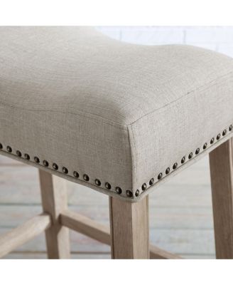 Upholstered Backless Saddle Seat Bar Stools 29" height Set of 2