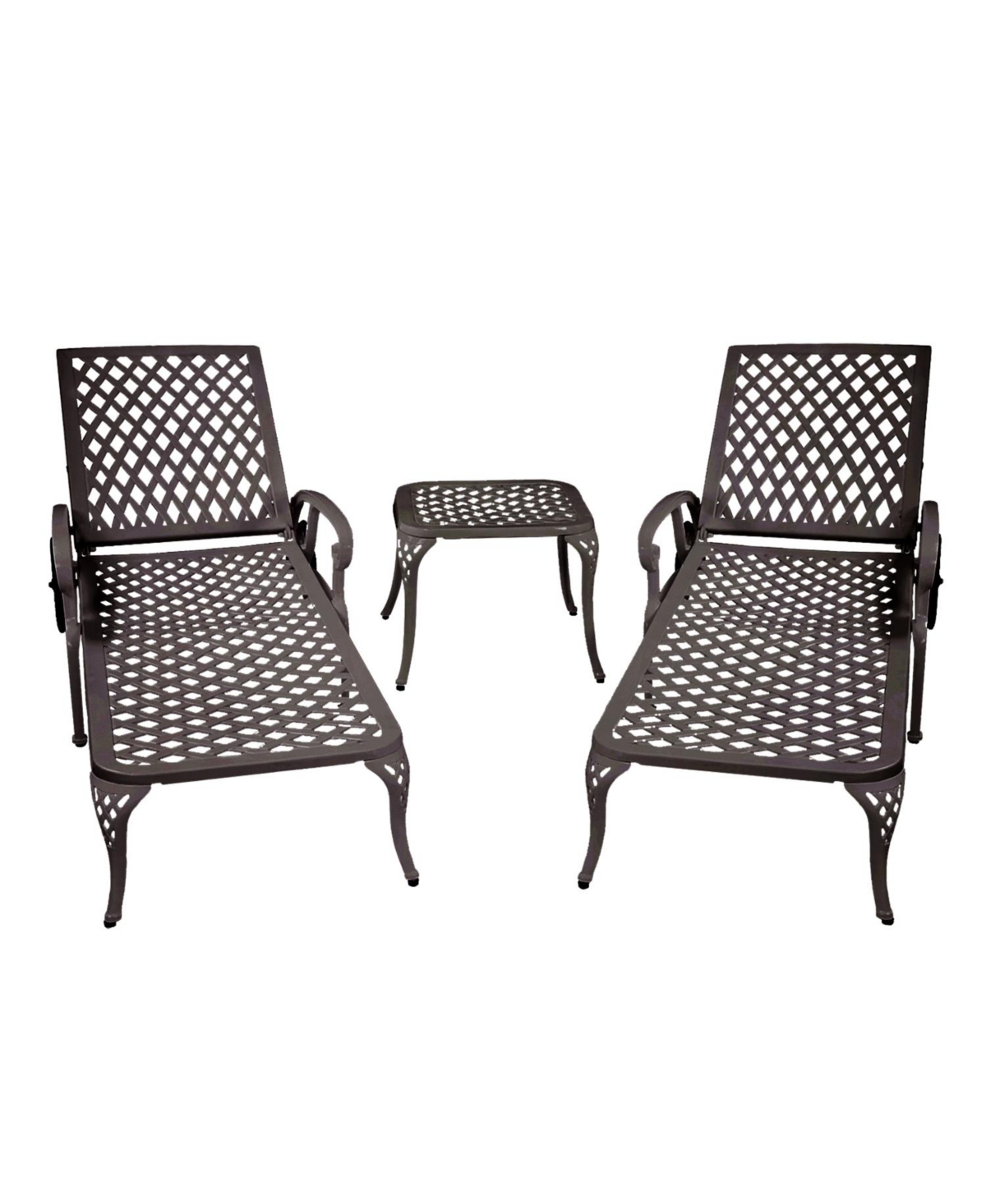 Streamdale Rust-Resistant Aluminum Cast Lounge Chair with Adjustable Backrest