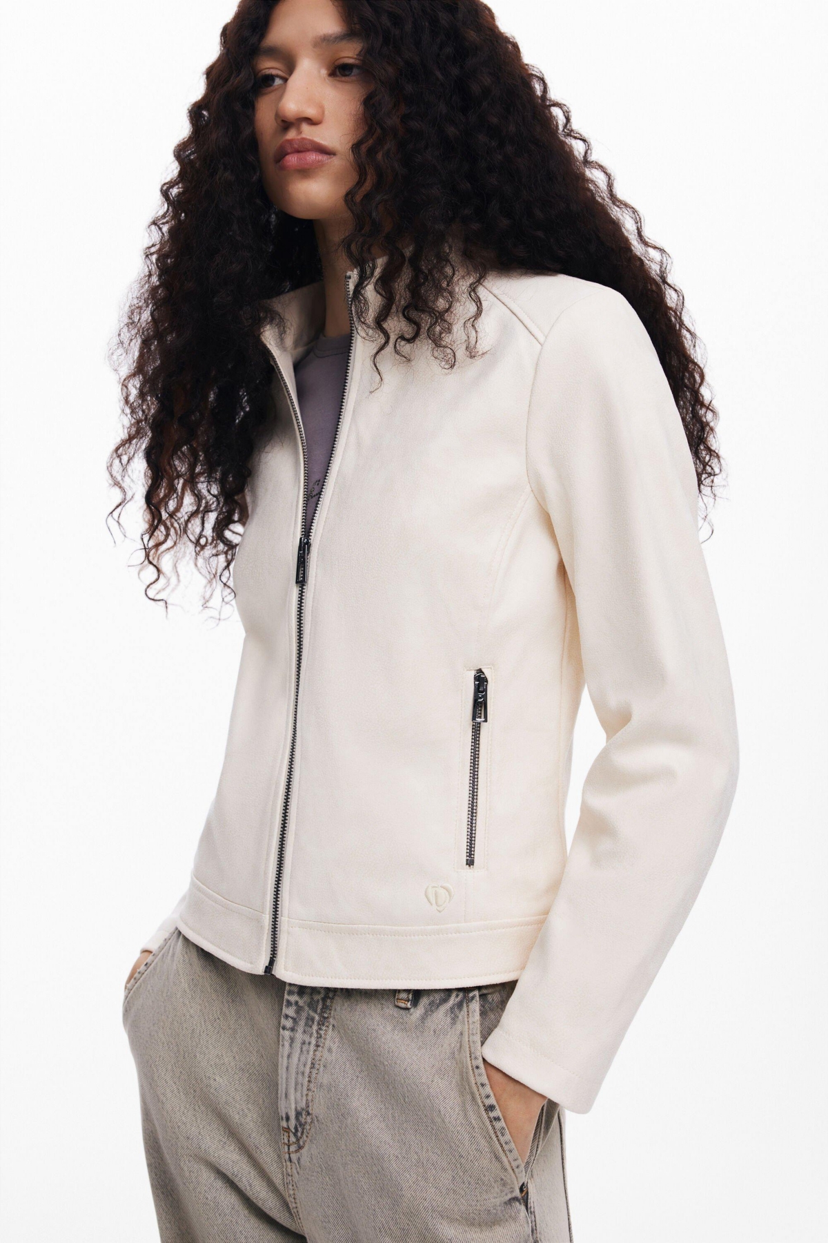 Desigual Women's Slim biker jacket