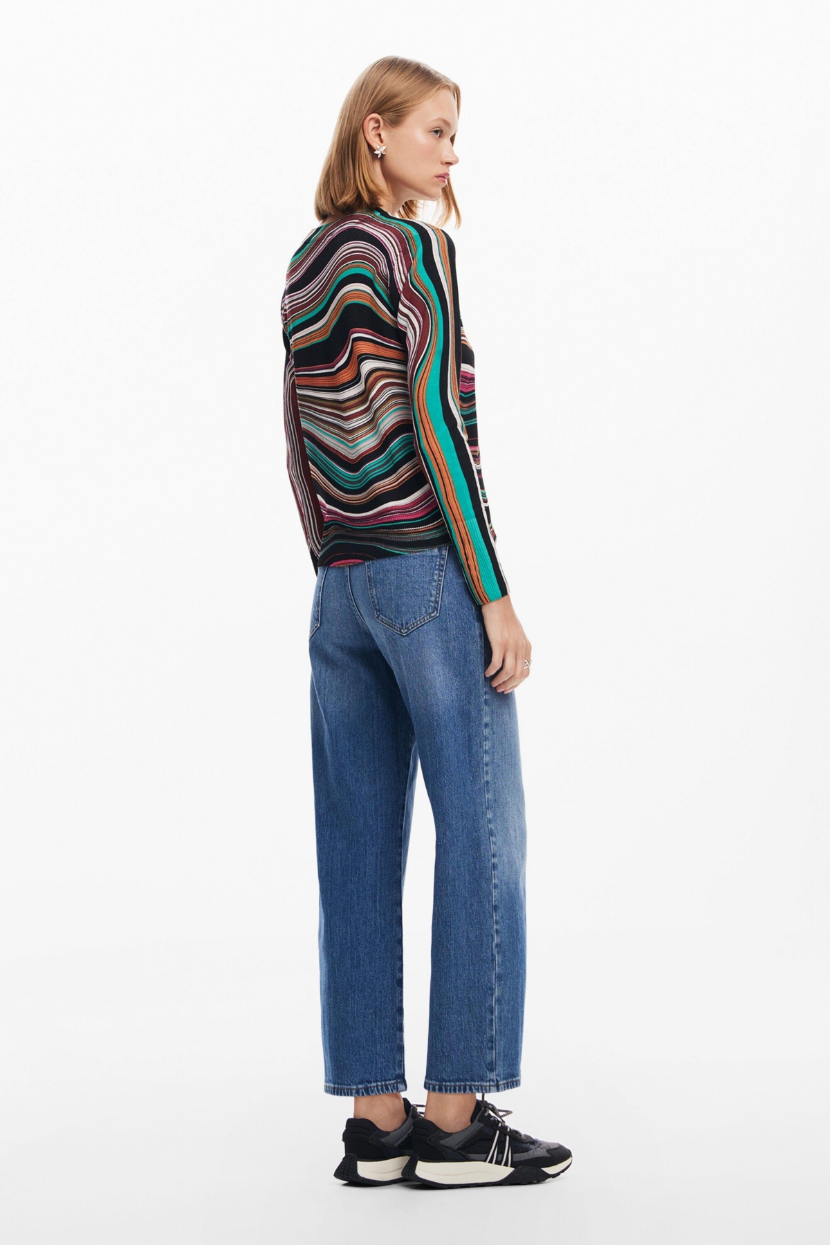 Desigual Women's Wavy striped sweater