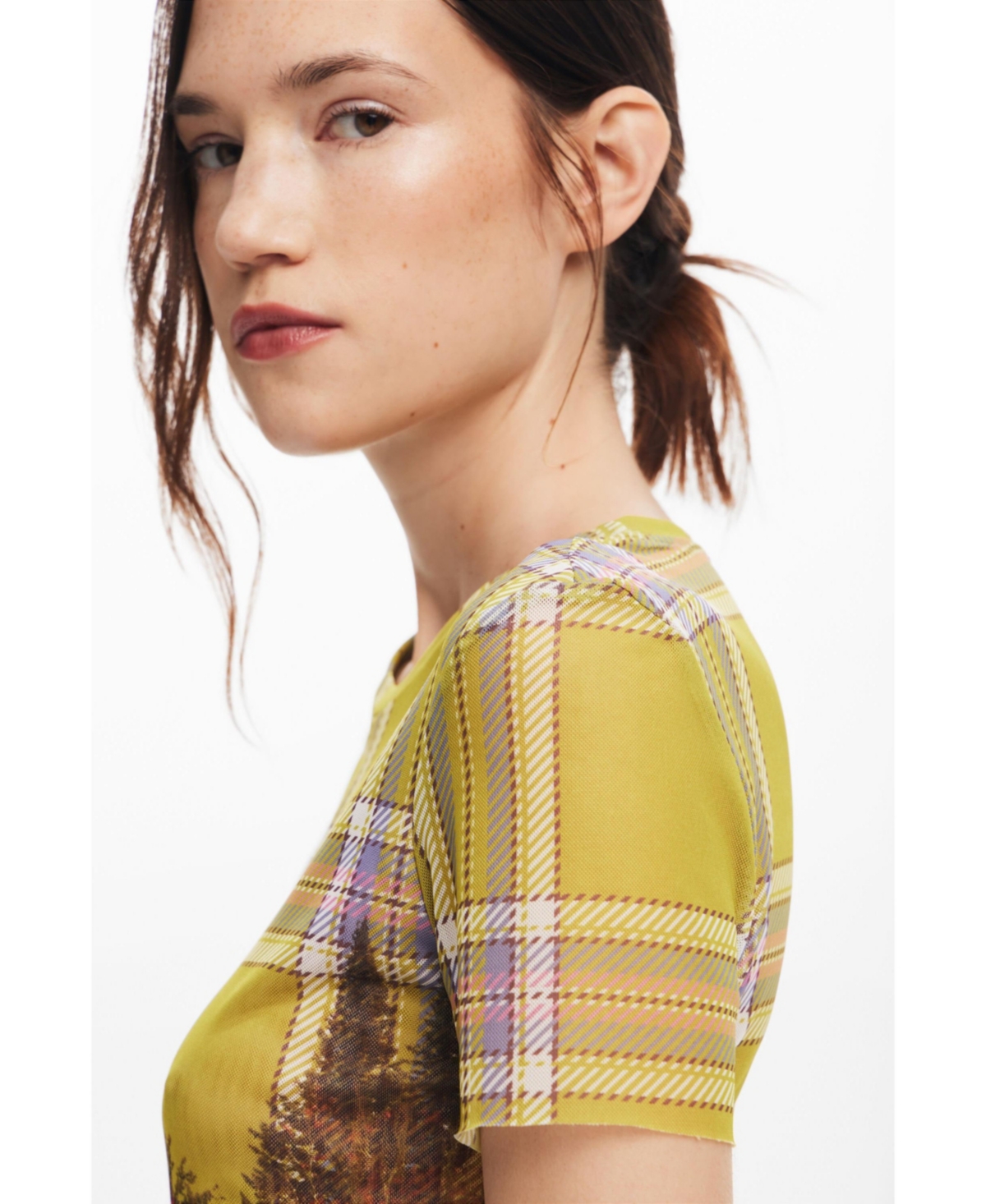 Desigual Women's Printed tulle T-shirt