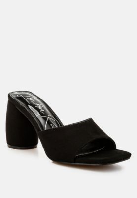 Womens Bumblin Round Heel Micro Suede Sandals