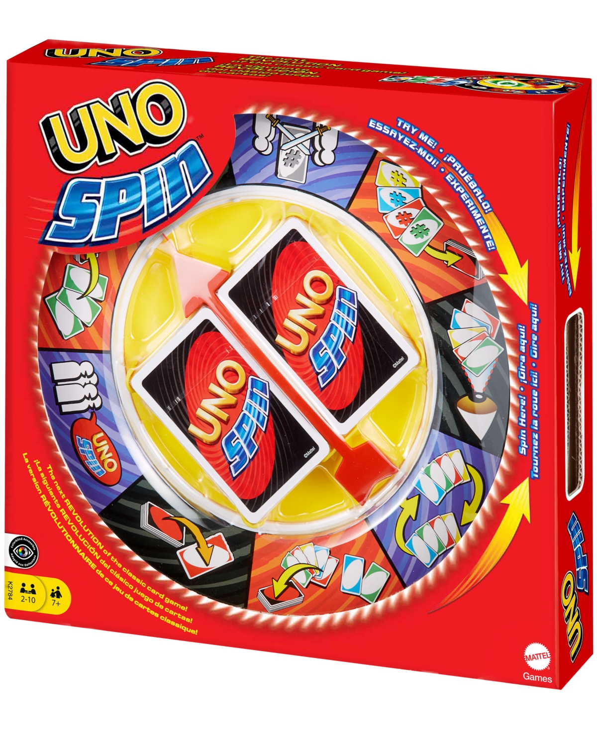 MATTEL UNO SPANISH SPIN CARD GAME 