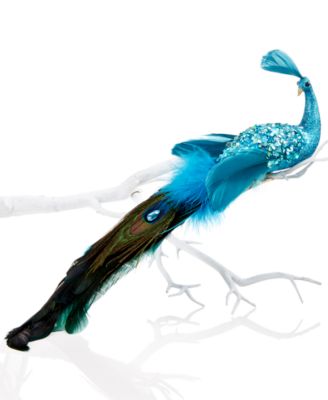 Holiday Lane - Peacock Bird Clip-On Christmas Tree Decoration, Only at Macy's