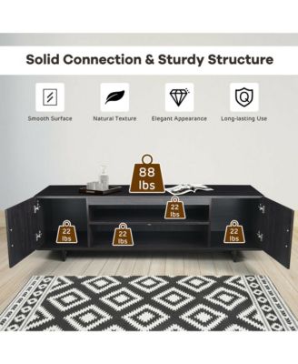 Modern TV Stand – Fits TVs up to 65", Storage Cabinet – Sleek Media Entertainment Center for Living Room or Bedroom Setup