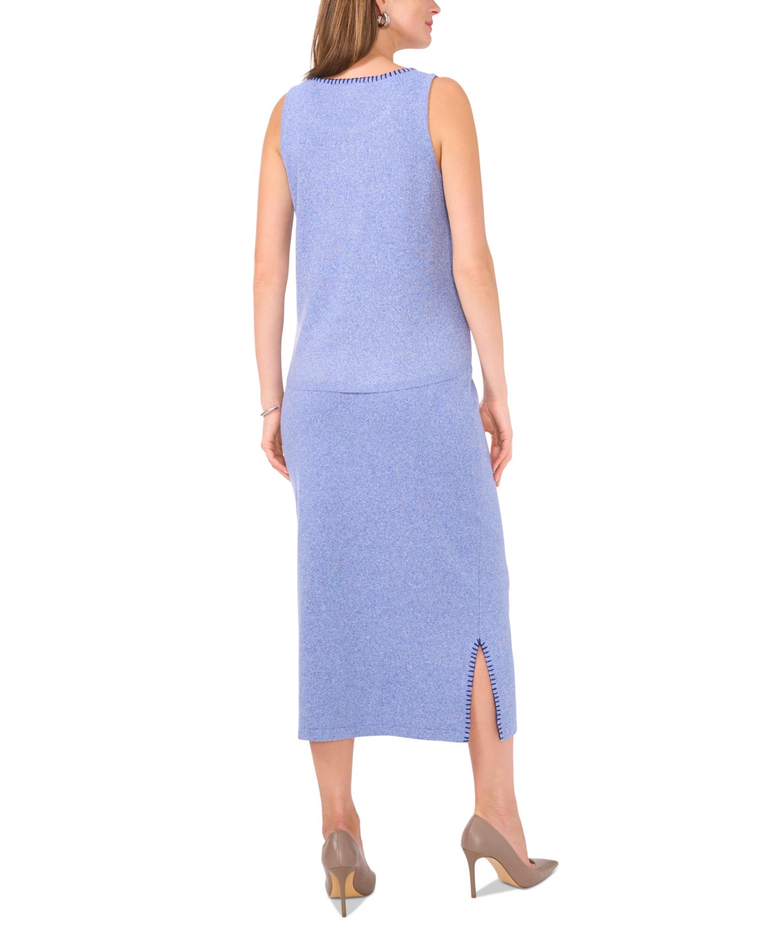 Women's Whipstitched Midi Sweater Skirt
