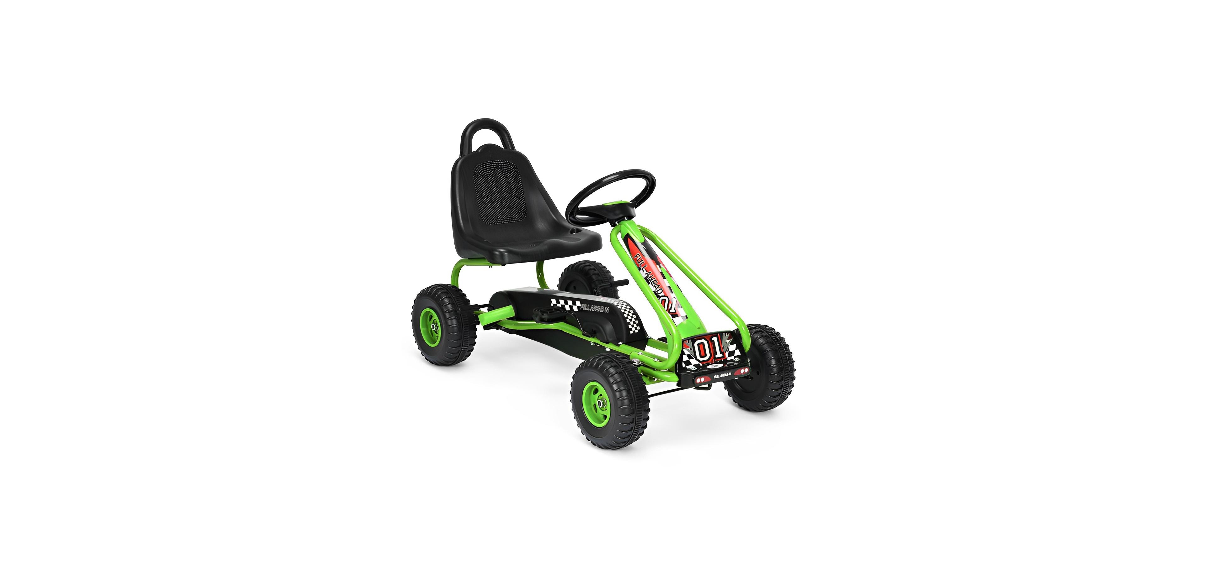 Skonyon 4 Wheel Pedal Powered Ride On Car with Adjustable Seat
