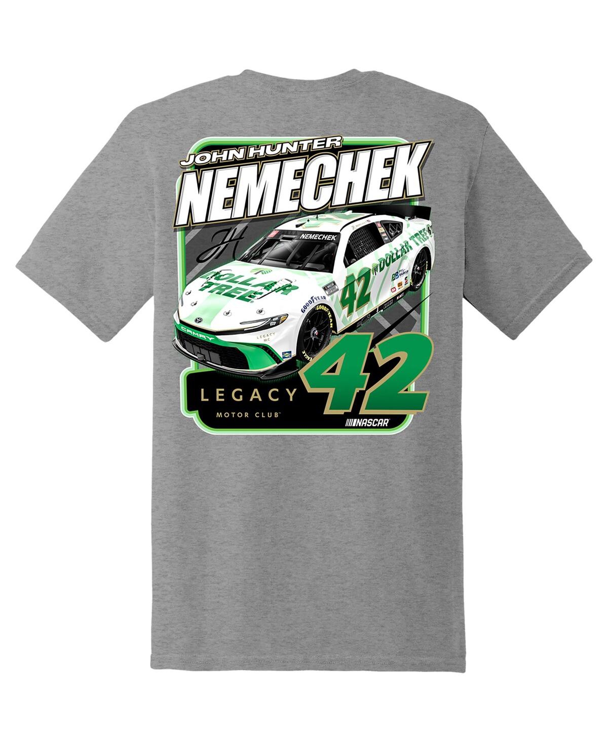 Legacy Motor Club Team Collection Men'sJohn Hunter Nemechek Dollar Tree Car T-Shirt - Heather Charcoal