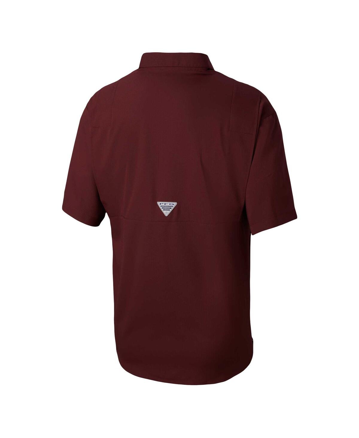 Columbia Men'sTexas A M Aggies Big Tall Tamiami Omni-Shade Button-Down Shirt - Maroon